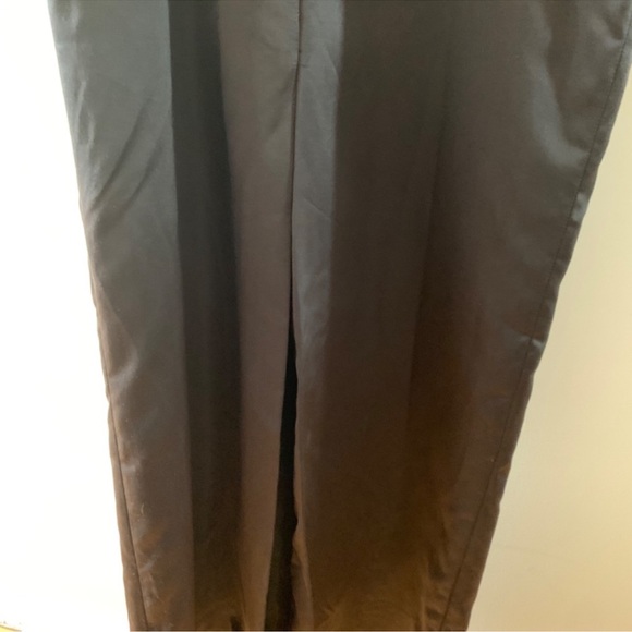 NWT Black Silk Gown with Shoulder Feathers and back slit - Picture 4 of 6